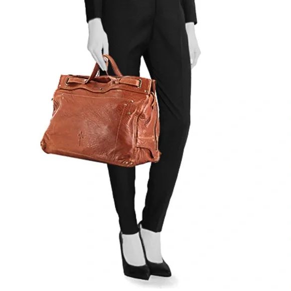 Jerome Dreyfuss Cognac Leather Satchel - Picture 3 of 16